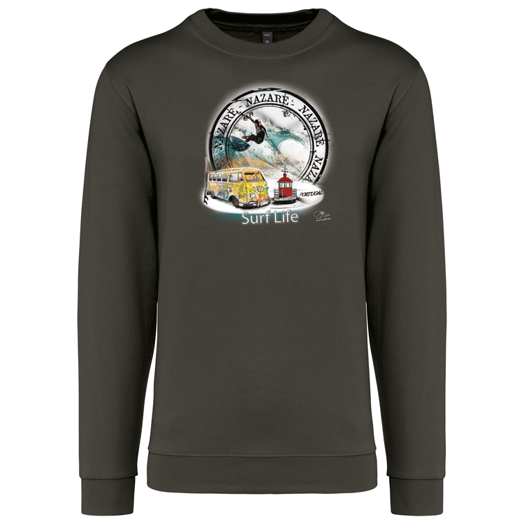 Sweatshirt Kariban sem Capuz Surf Life Nazaré