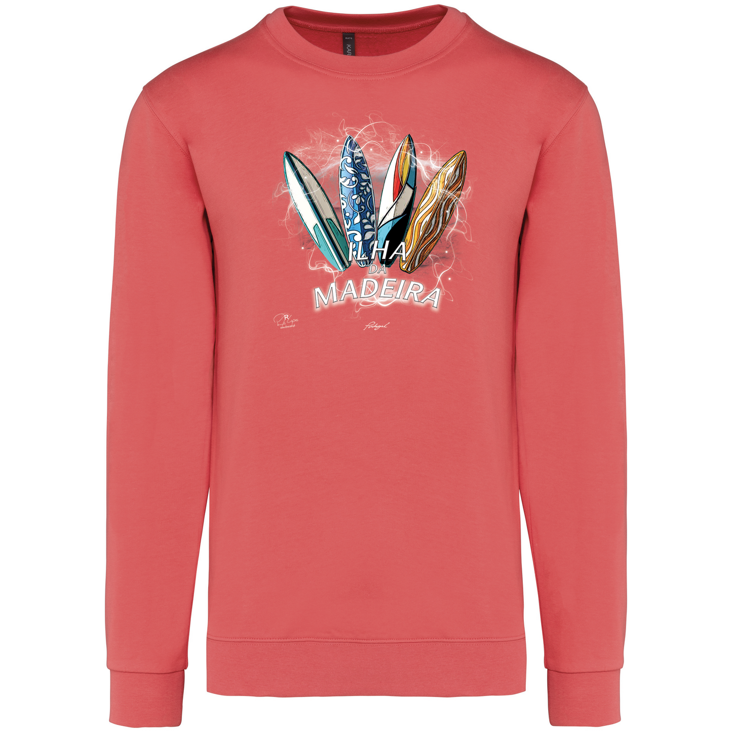 Sweatshirt Kariban sem Capuz Surfboards Ilha da Madeira