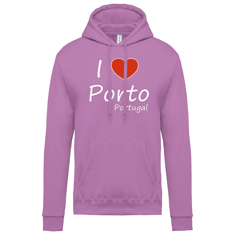 Sweatshirt Kariban com Capuz I Love Porto