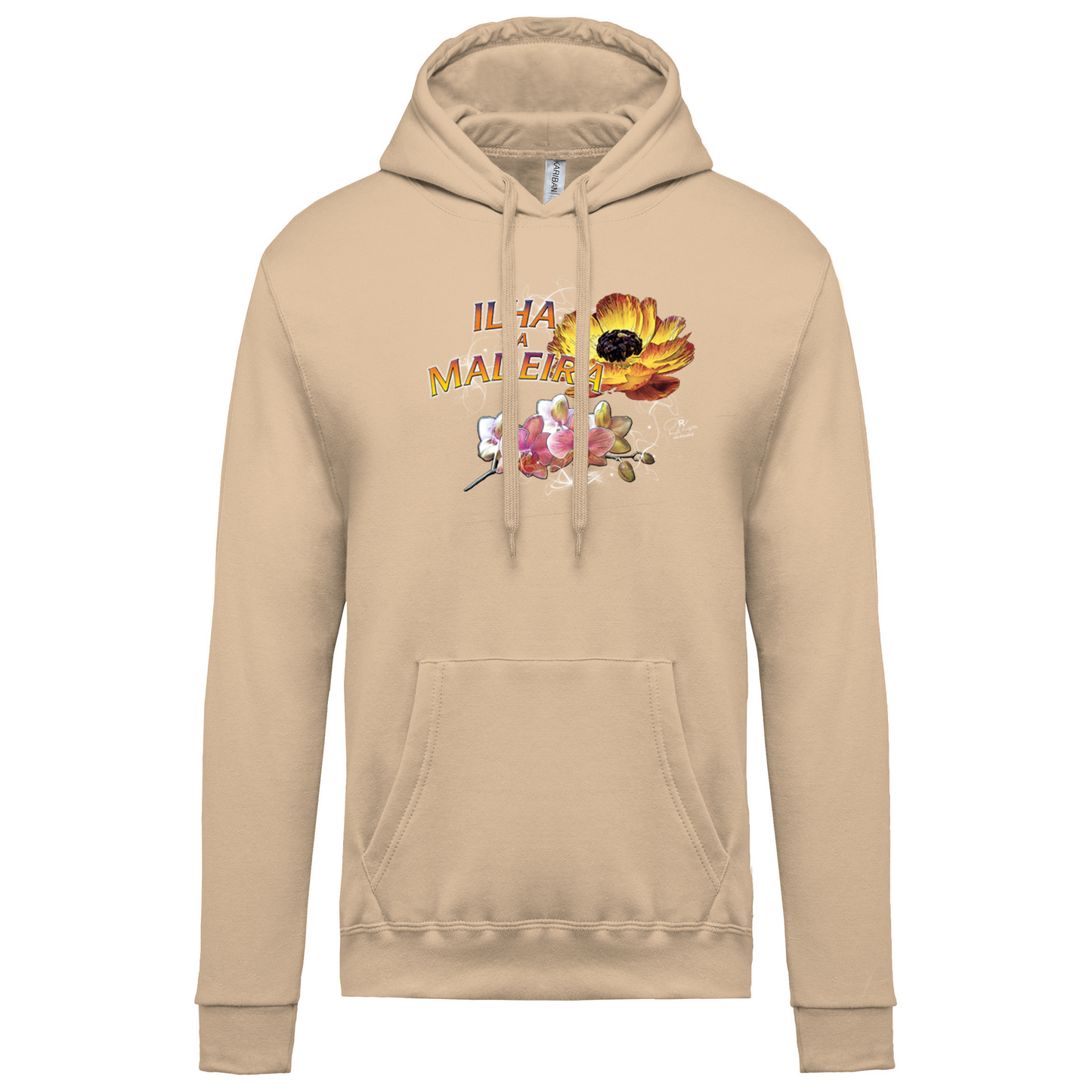 Sweatshirt Kariban com Capuz Madeira Flowers