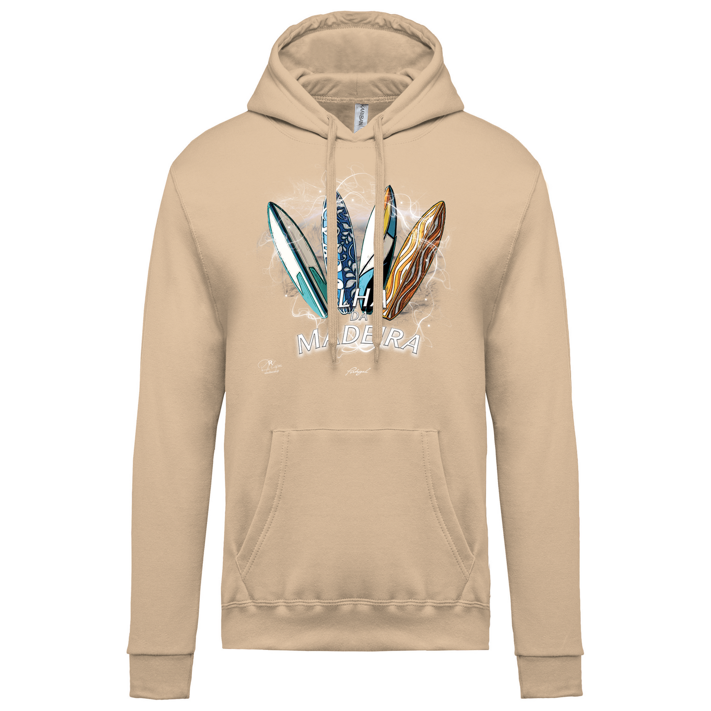 Sweatshirt Kariban com Capuz Surfboards Ilha da Madeira