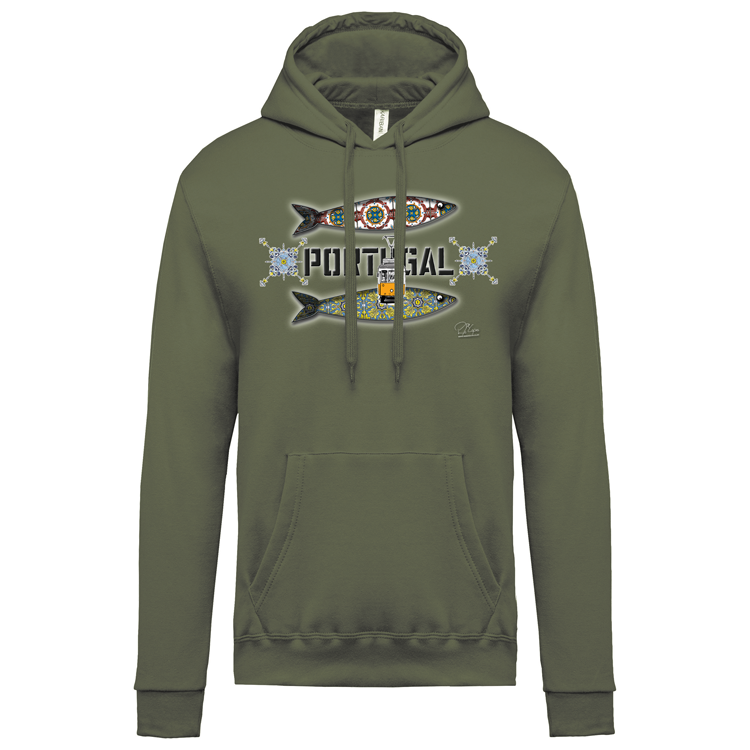 Sweatshirt Kariban com Capuz Duas Sardinhas Coimbra