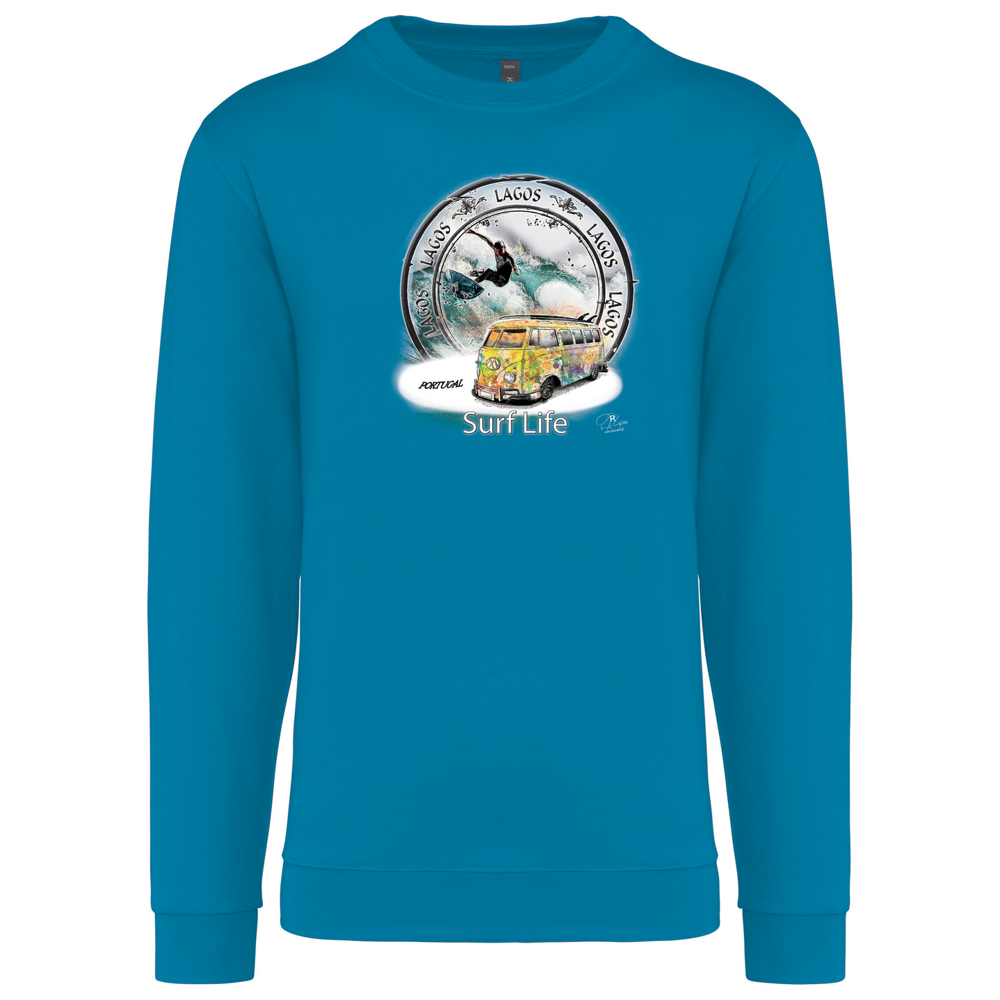 Sweatshirt Kariban sem Capuz Surf Life Lagos