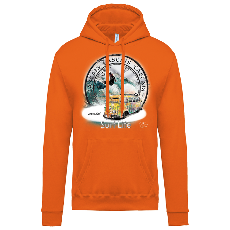 Sweatshirt Kariban com Capuz Surf Life Cascais