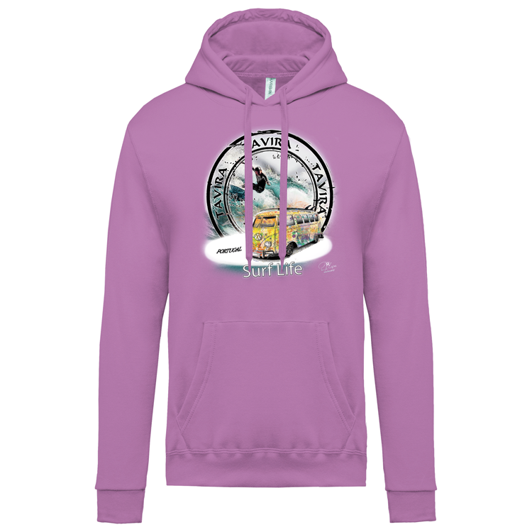 Sweatshirt Kariban com Capuz Surf Life Tavira