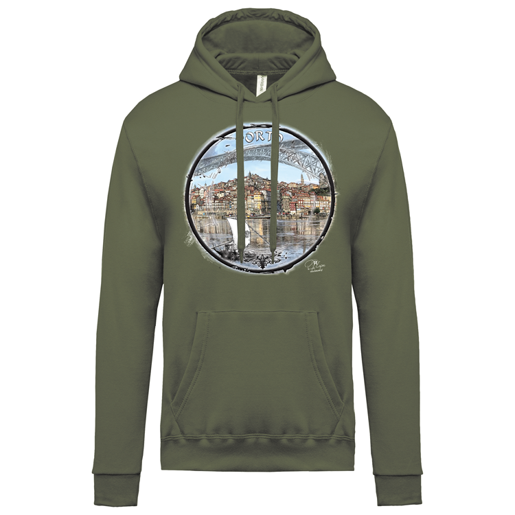 Sweatshirt Kariban com Capuz Selo Porto