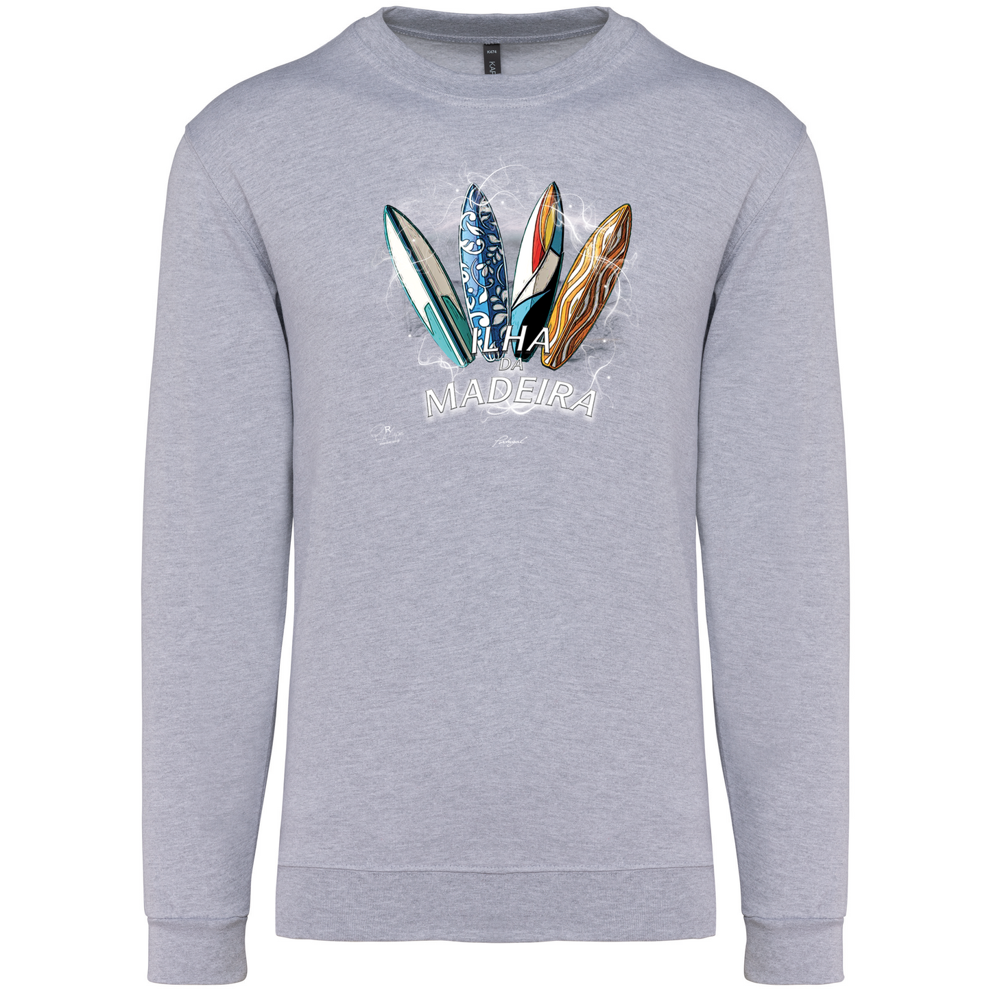 Sweatshirt Kariban sem Capuz Surfboards Ilha da Madeira