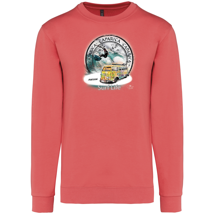 Sweatshirt Kariban sem Capuz Surf Life Caparica
