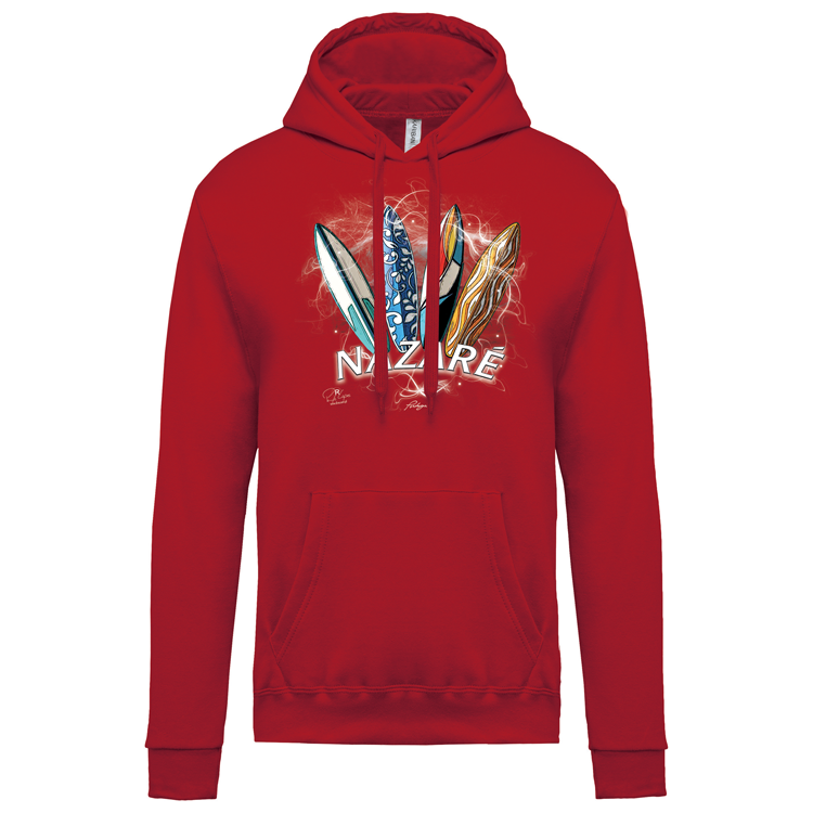 Sweatshirt Kariban com Capuz Surfboards Nazaré