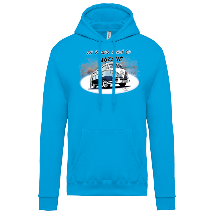 Sweatshirt Kariban com Capuz All Roads Lead to Nazaré