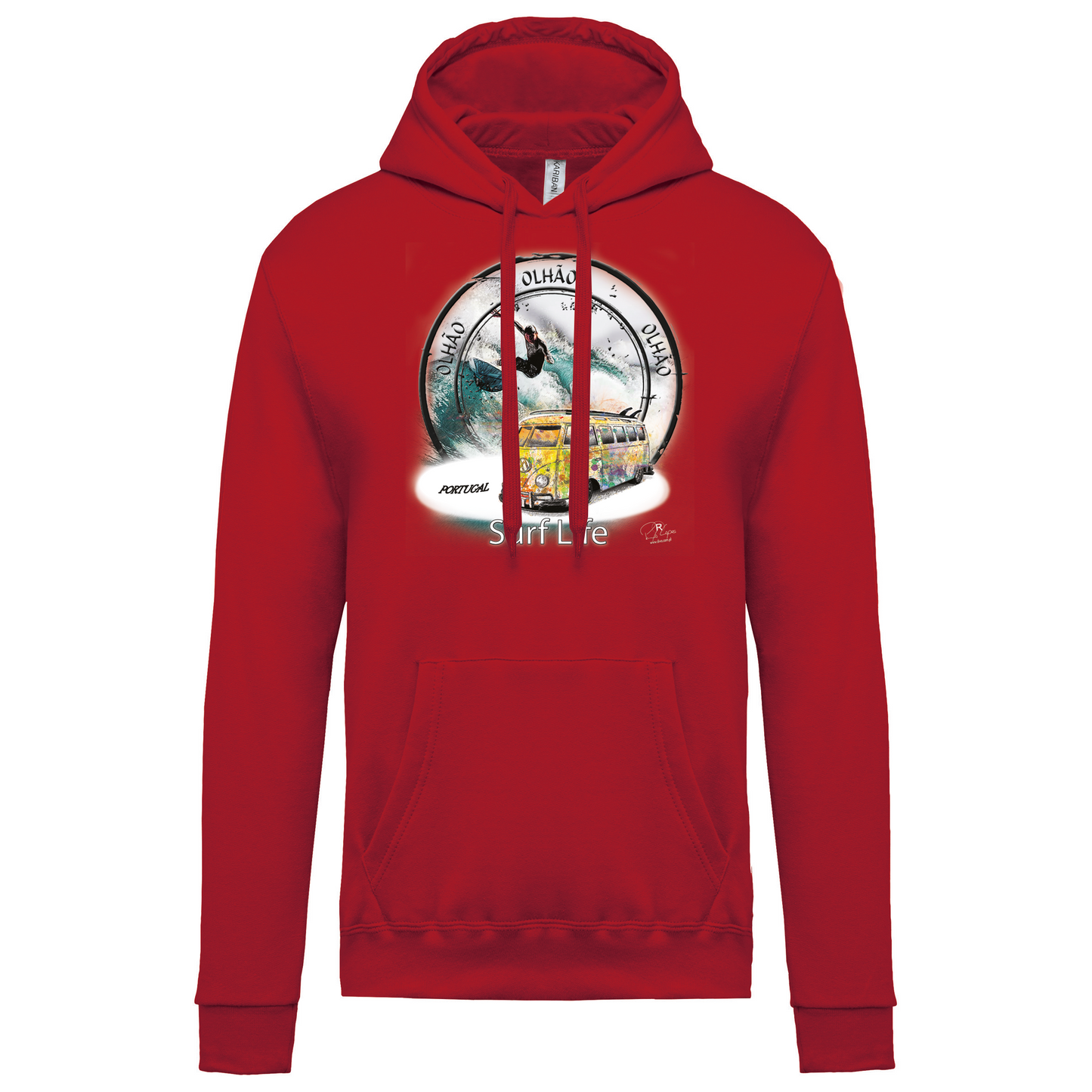 Sweatshirt Kariban com Capuz Surf Life Olhão
