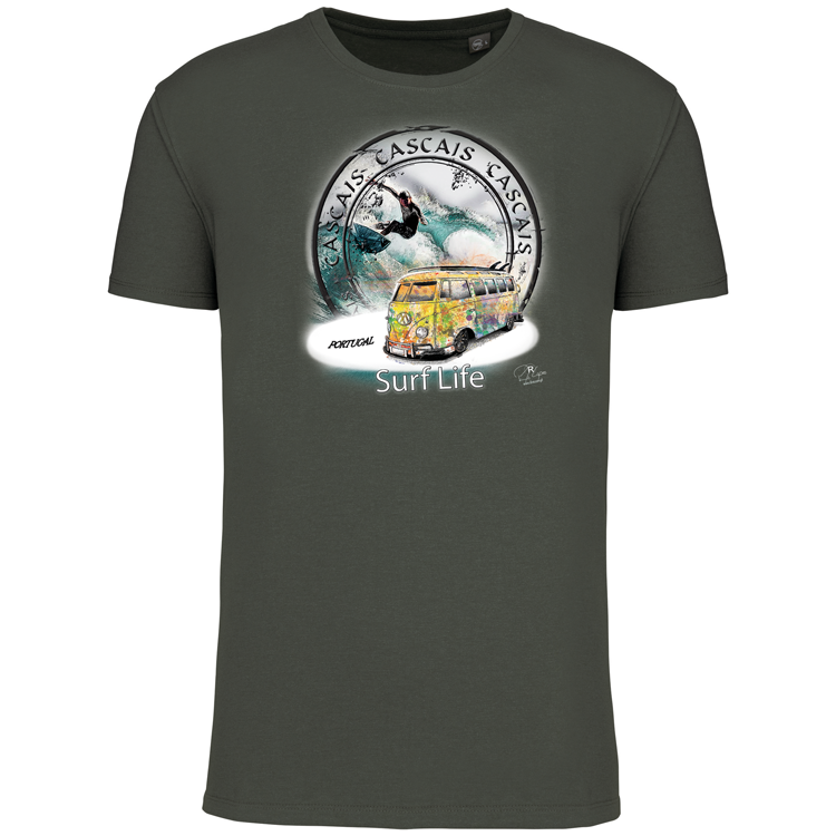 T-Shirt Algodão Biológico Surf Life Cascais