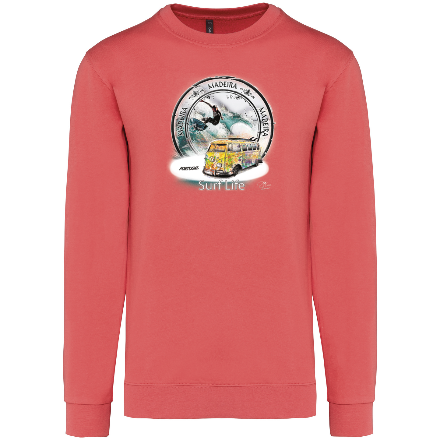 Sweatshirt Kariban sem Capuz Surf Life Ilha da Madeira