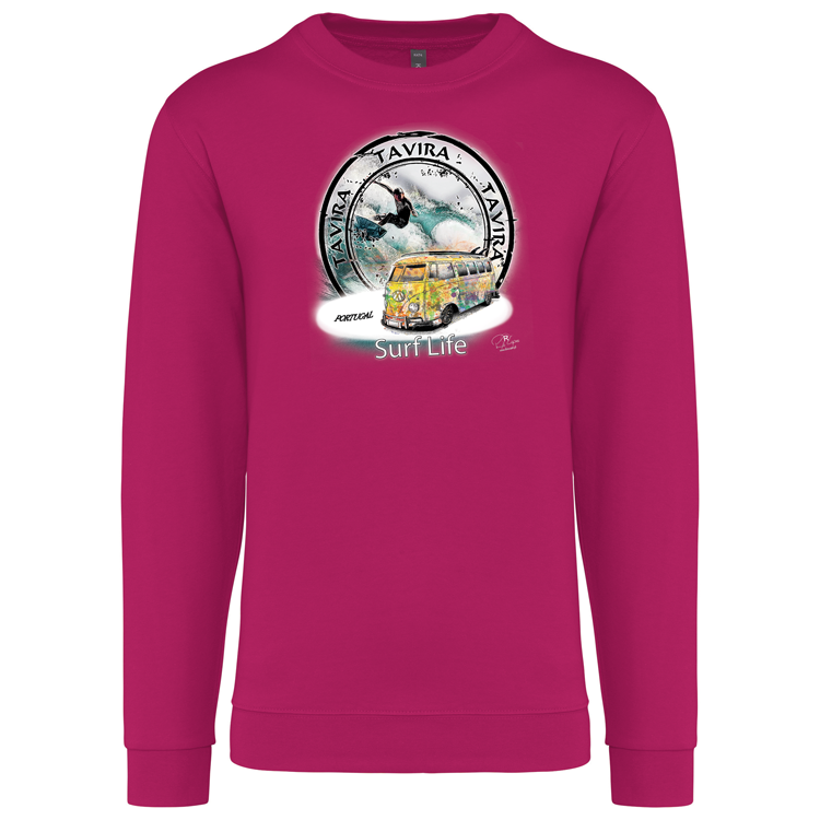 Sweatshirt Kariban sem Capuz Surf Life Tavira