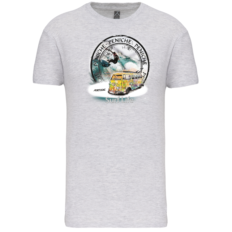 T-Shirt Algodão Biológico Surf Life Peniche