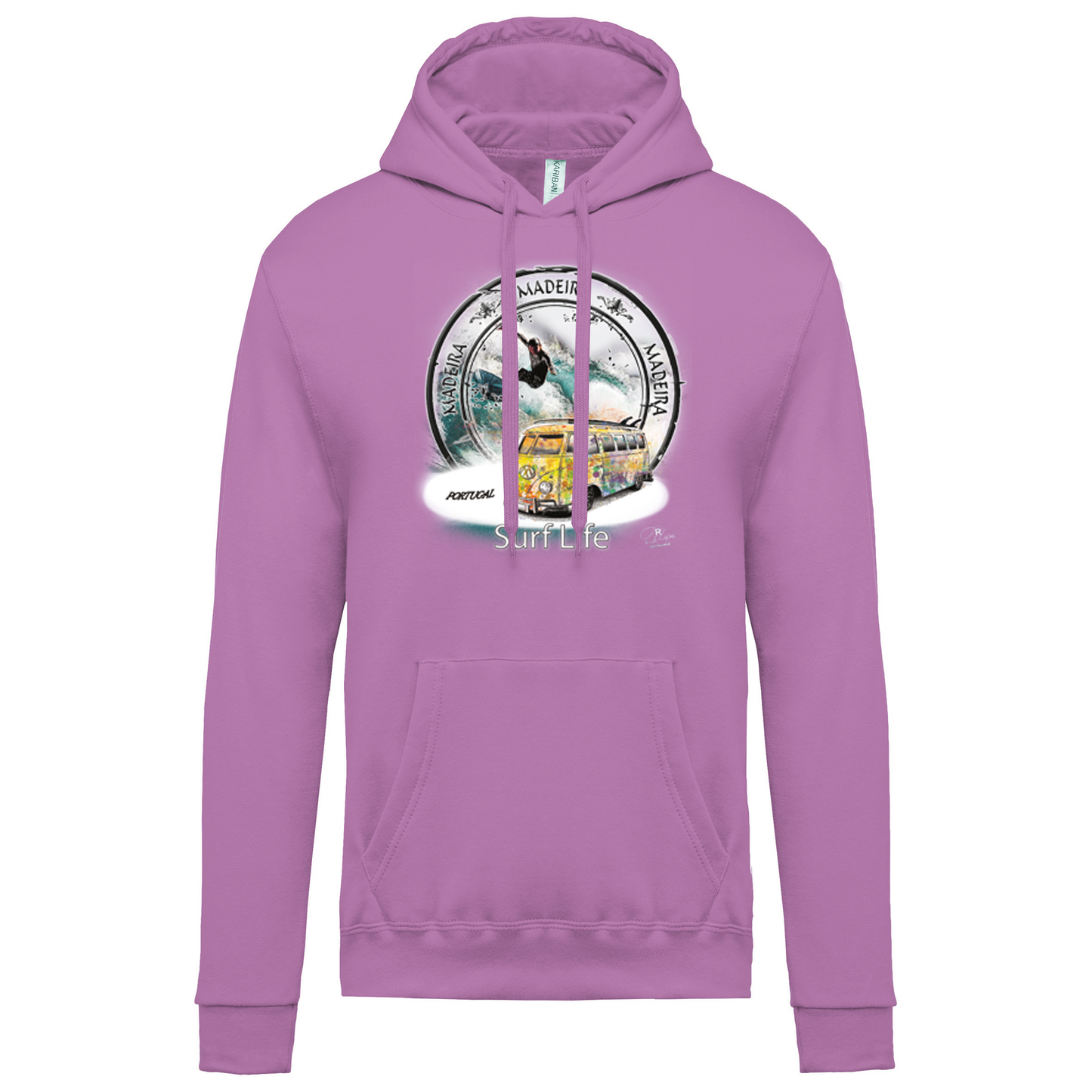 Sweatshirt Kariban com Capuz Surf Life Ilha da Madeira