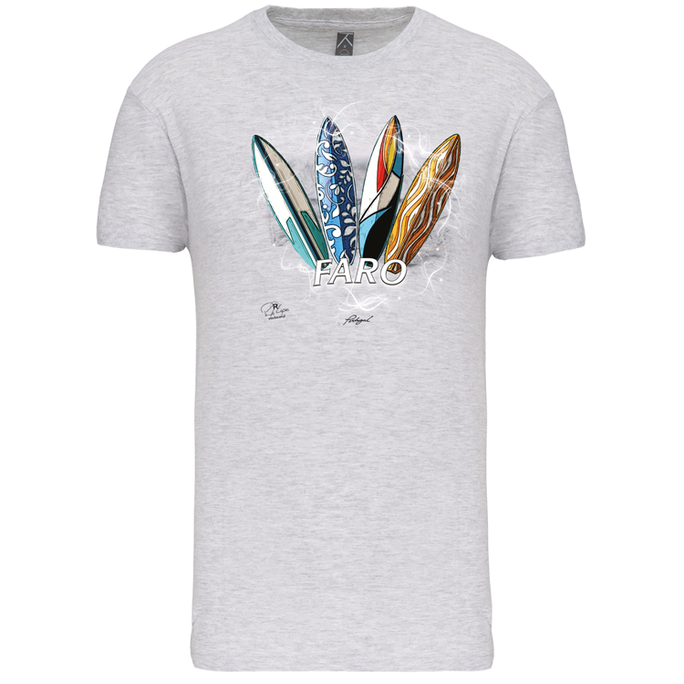 T-Shirt Algodão Biológico Surfboards Faro