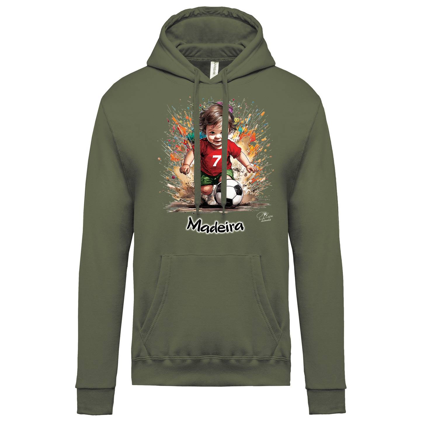 Sweatshirt Kariban com Capuz 7 Madeira
