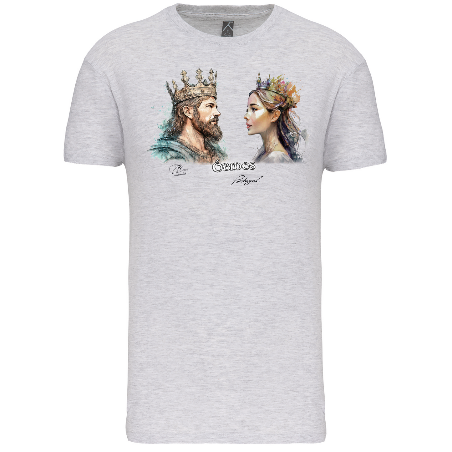T-Shirt Algodão Biológico King and Queen Óbidos