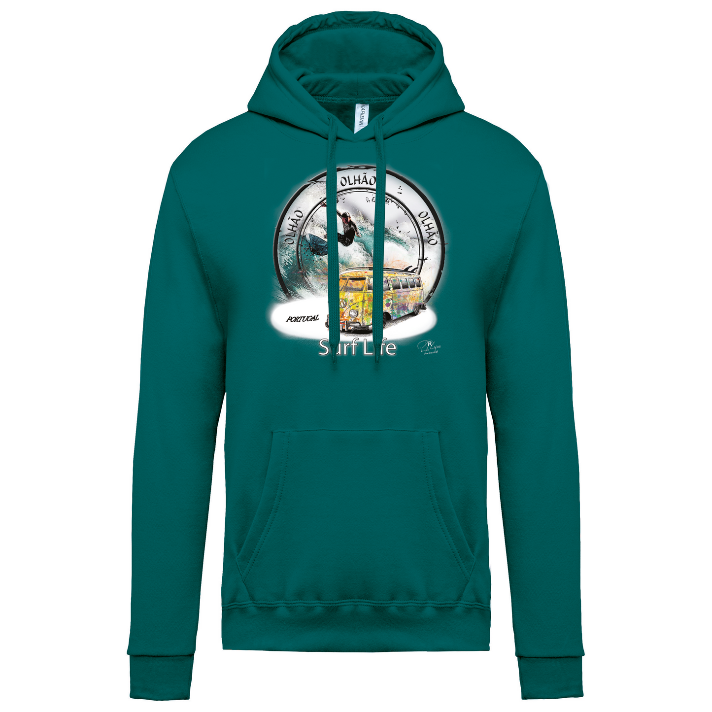 Sweatshirt Kariban com Capuz Surf Life Olhão