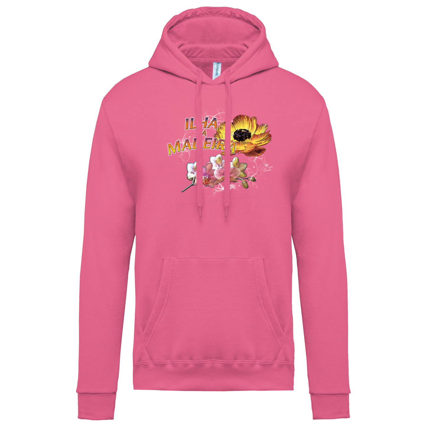 Sweatshirt Kariban com Capuz Madeira Flowers