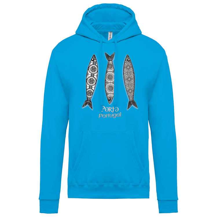 Sweatshirt Kariban com Capuz 3 Sardinhas Porto