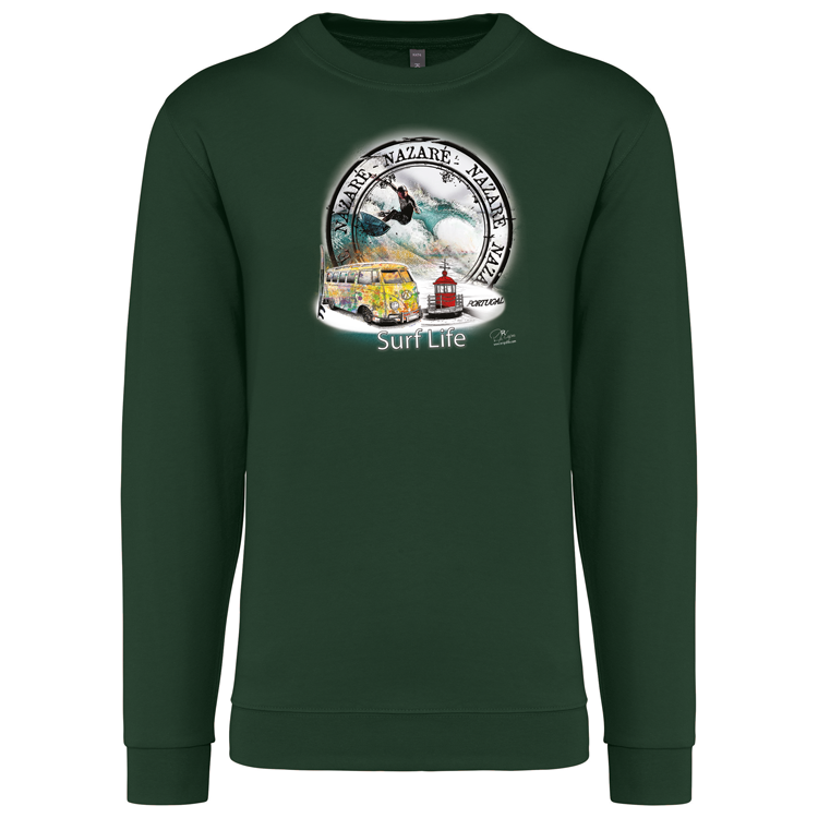 Sweatshirt Kariban sem Capuz Surf Life Nazaré