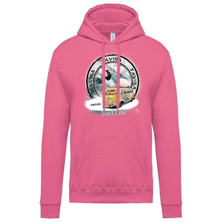 Sweatshirt Kariban com Capuz Surf Life Tavira