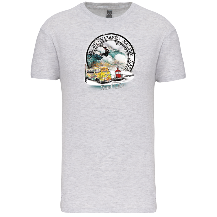 T-Shirt Algodão Biológico Surf Life Nazaré
