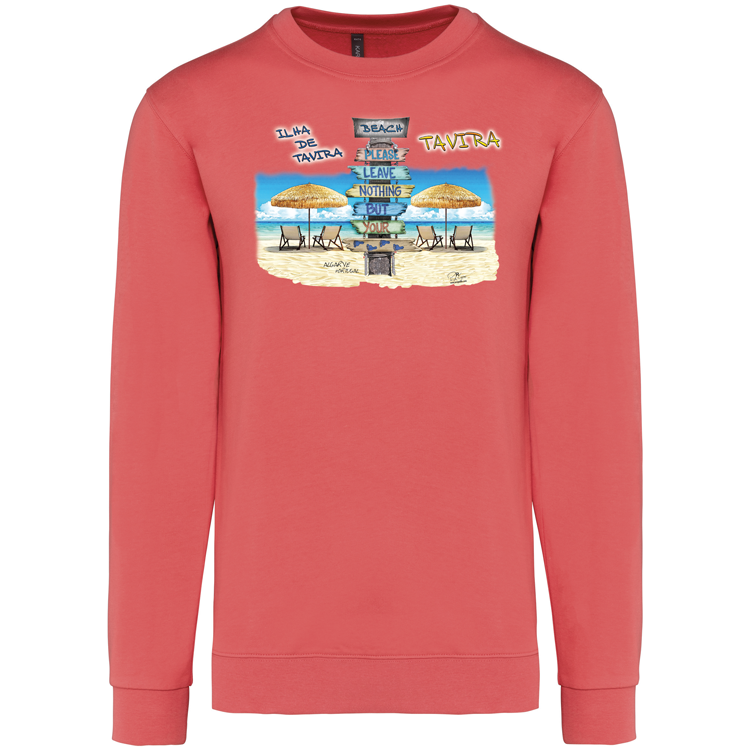 Sweatshirt Kariban sem Capuz Pegadas Tavira