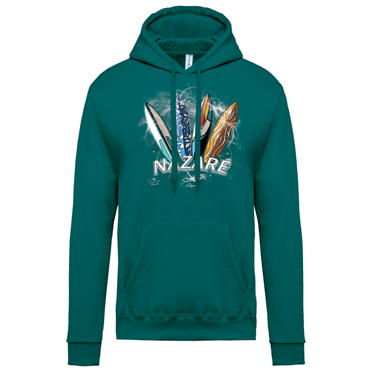 Sweatshirt Kariban com Capuz Surfboards Nazaré