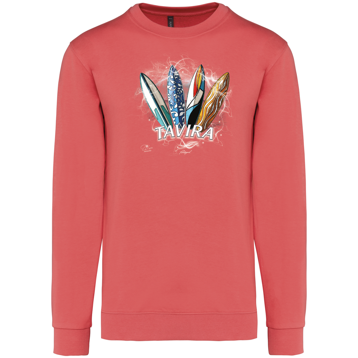 Sweatshirt Kariban sem Capuz Surfboards Tavira