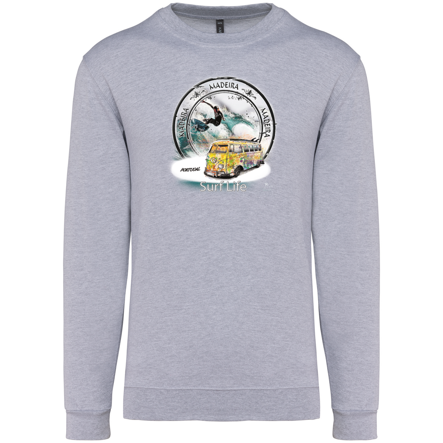 Sweatshirt Kariban sem Capuz Surf Life Ilha da Madeira