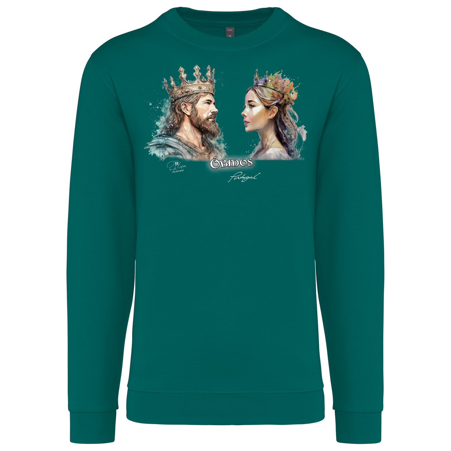 Sweatshirt Kariban sem Capuz King and Queen Óbidos
