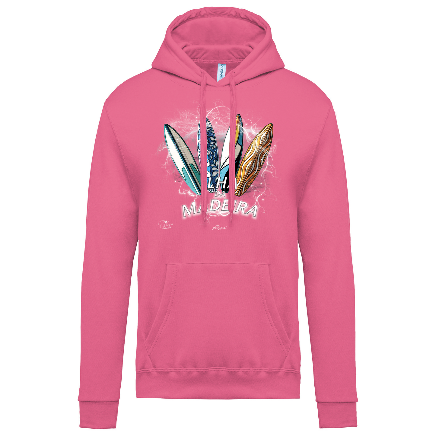 Sweatshirt Kariban com Capuz Surfboards Ilha da Madeira
