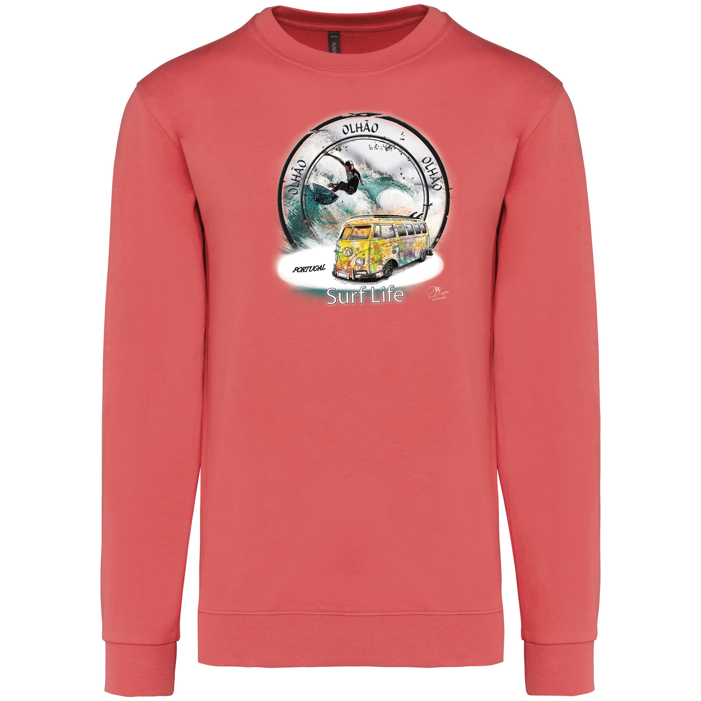 Sweatshirt Kariban sem Capuz Surf Life Olhão