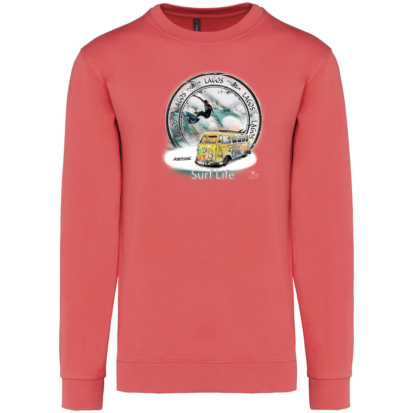 Sweatshirt Kariban sem Capuz Surf Life Lagos