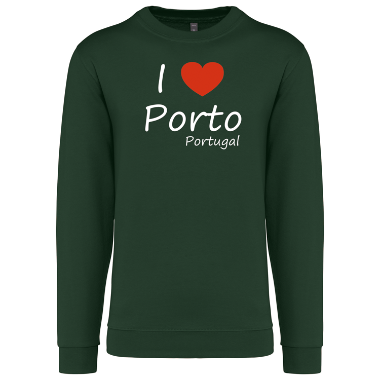 Sweatshirt Kariban sem Capuz I Love Porto
