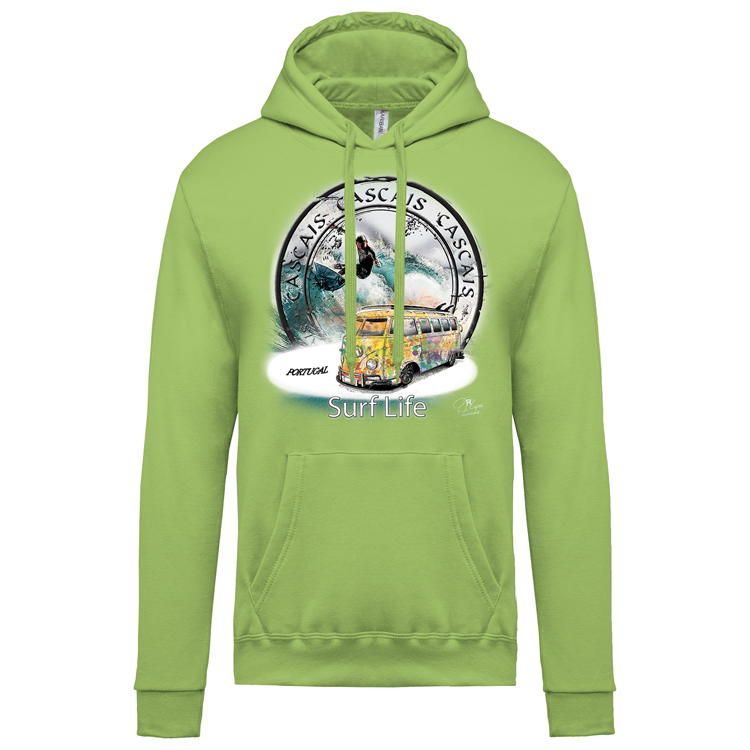 Sweatshirt Kariban com Capuz Surf Life Cascais