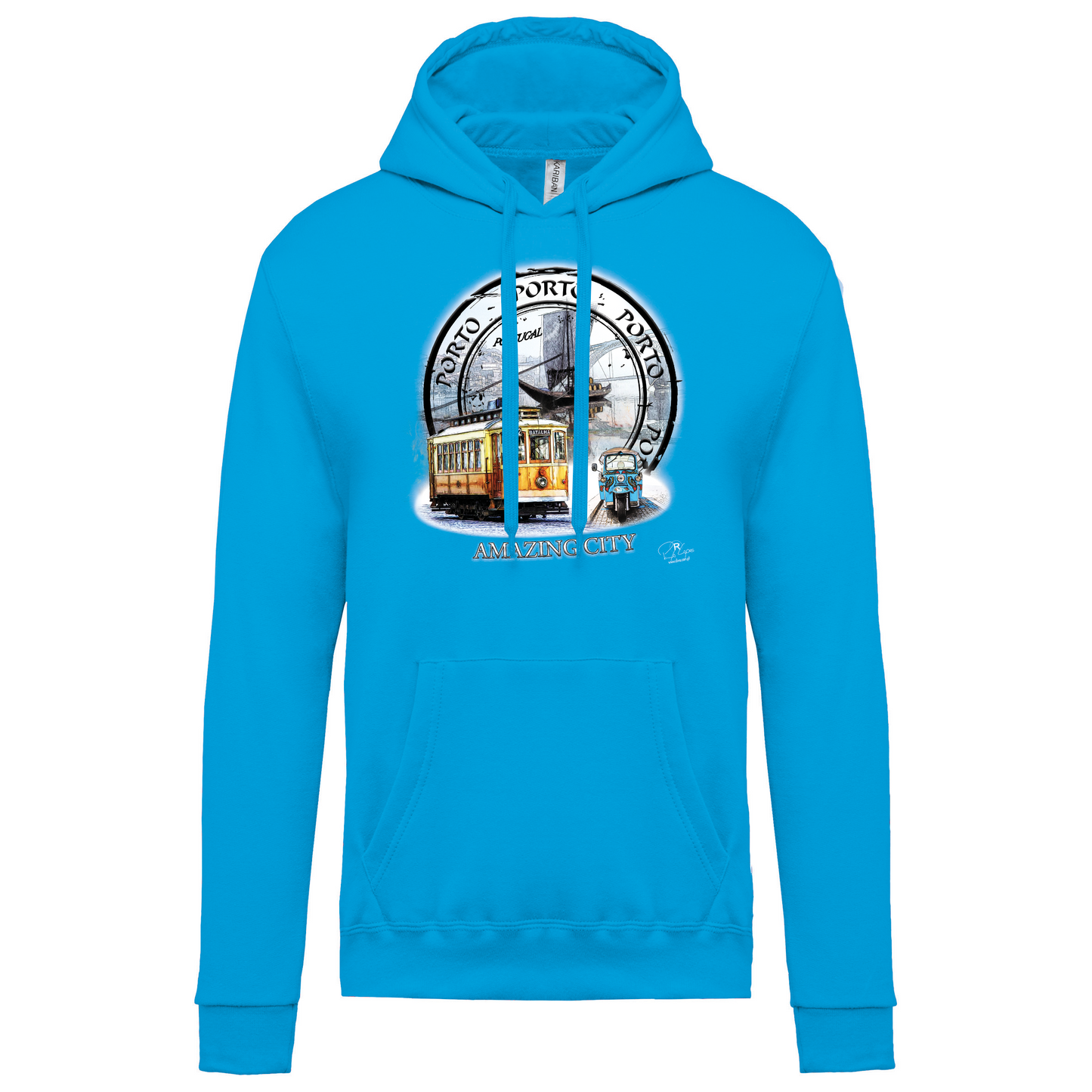 Sweatshirt Kariban com Capuz Amazing City Porto
