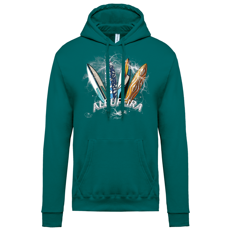 Sweatshirt Kariban com Capuz Surfboards Albufeira