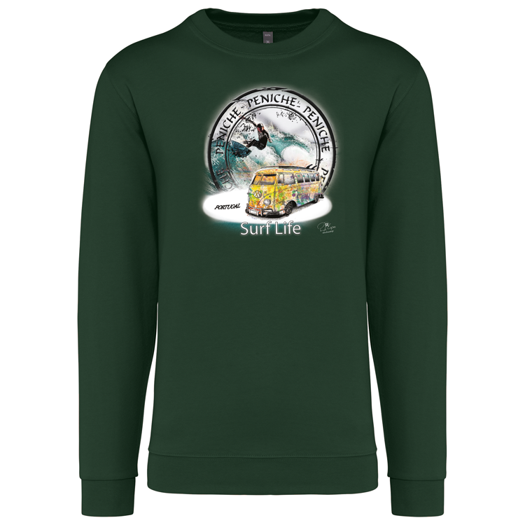 Sweatshirt Kariban sem Capuz Surf Life Peniche