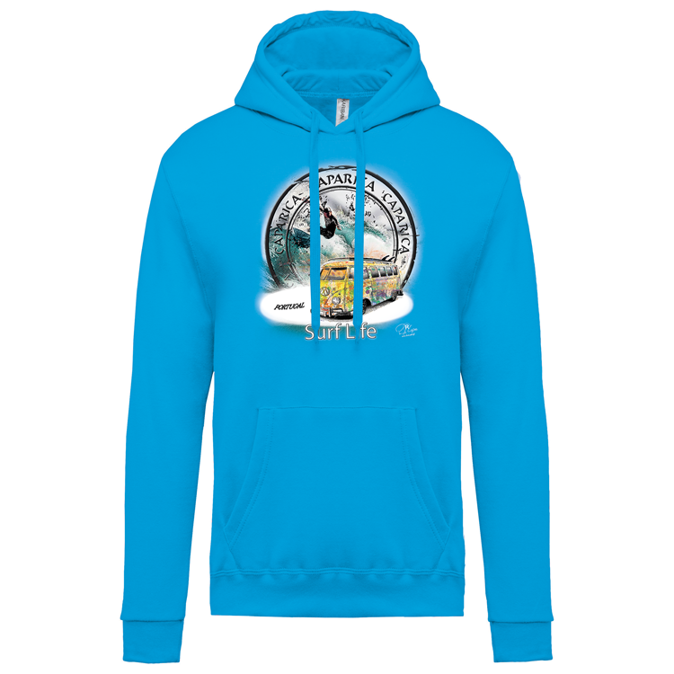 Sweatshirt Kariban com Capuz Surf Life Caparica