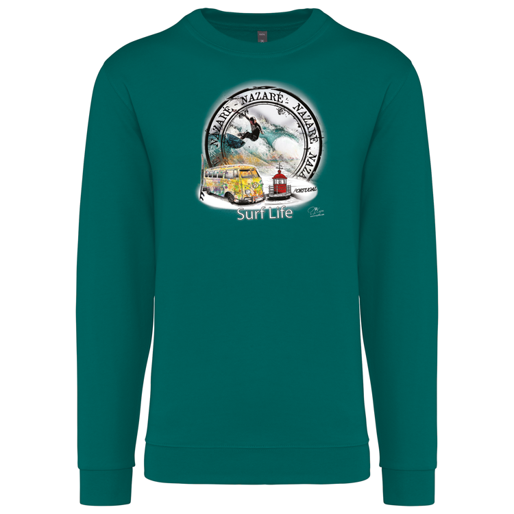 Sweatshirt Kariban sem Capuz Surf Life Nazaré