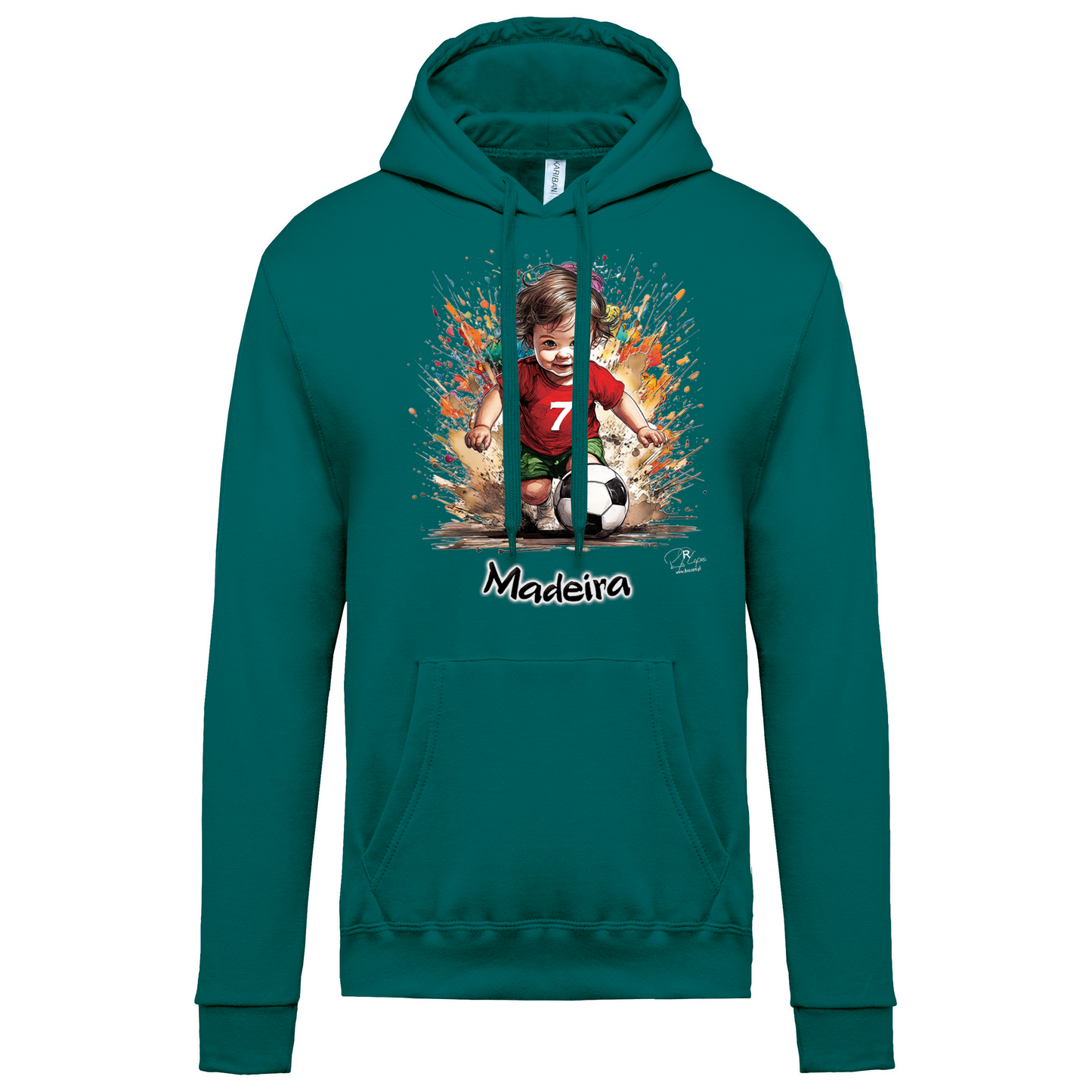 Sweatshirt Kariban com Capuz 7 Madeira