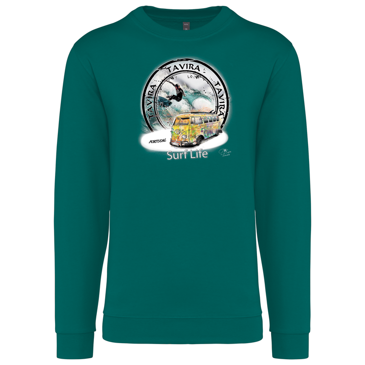 Sweatshirt Kariban sem Capuz Surf Life Tavira