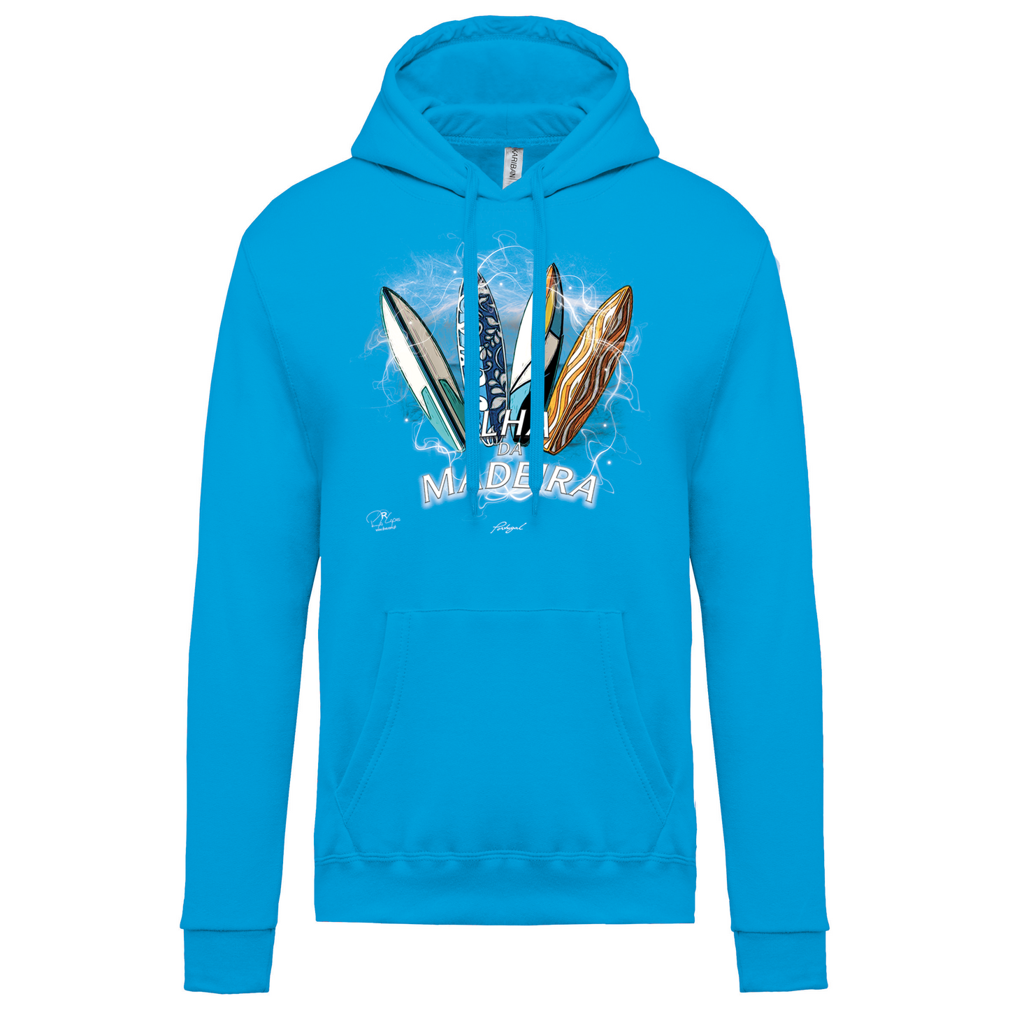 Sweatshirt Kariban com Capuz Surfboards Ilha da Madeira