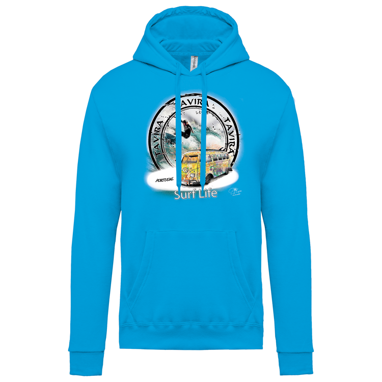 Sweatshirt Kariban com Capuz Surf Life Tavira