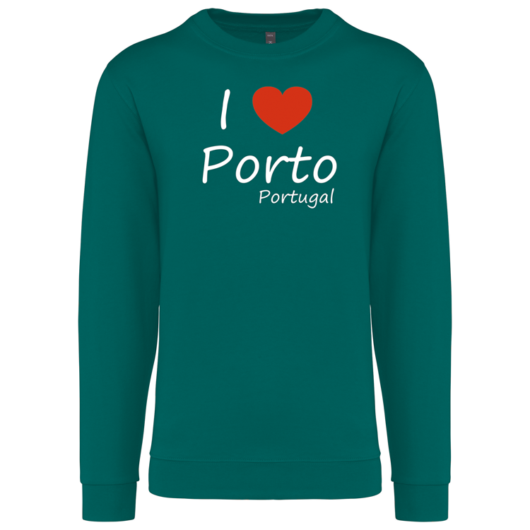 Sweatshirt Kariban sem Capuz I Love Porto