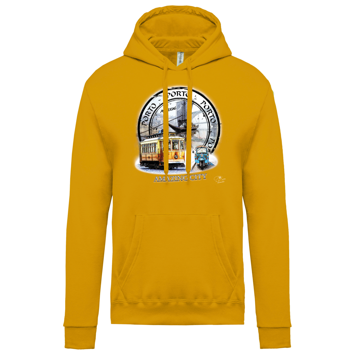 Sweatshirt Kariban com Capuz Amazing City Porto